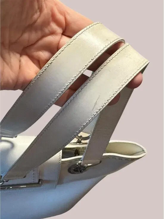 Authentic Vintage Céline White Leather Tote Bag - Picture 3 of 9